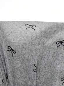 Modelyn 2 pièces Ensemble Top à manches courtes avec volants et imprimé nœud et pantalon pour femmes grandes tailles