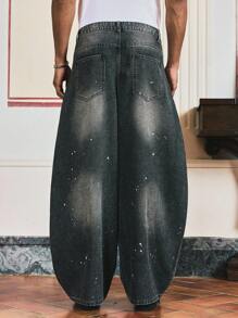 SWAVVY Grey Loose Distressed Casual Versatile Denim Pants For Men - Grey - View 2