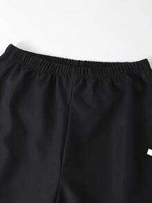 SHEIN 2 件套青少年女孩彩色蝴蝶结荷叶边短袖白衬衫 + 紫色宽松阔腿裤，休闲日常和节日装，夏季 - 彩色 - 查看 9