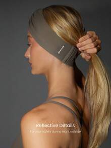 GLOWMODE 1 件装 FeatherFit™ 扭结反光弹力柔软吸汗扭结头带健身运动日常休闲 - 棕色 - 查看 5