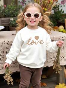 SHEIN 3pcs/Set Baby Girl Thickened Long Sleeve Hoodie Set, Suitable For Autumn And Winter