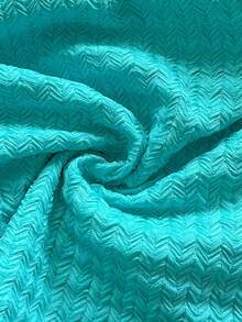 Soleia Women's Vacation Strapless Blue Textured Asymmetrical Hem Side Slit Ruched Fitted Top - Teal Blue - View 7