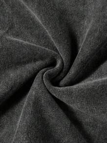 ROMWE MEN Anime Men's Slogan Print Drawstring Waist Pocket Straight Leg Japan Style Sweatpants, Fall - Black - View 6