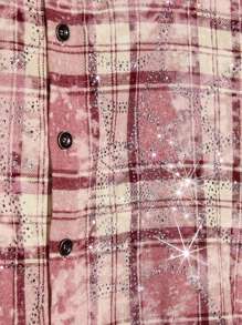 NEON BLANC Men's Striped Short Sleeve Shirt, Halloween Spider Web - Pink - View 5