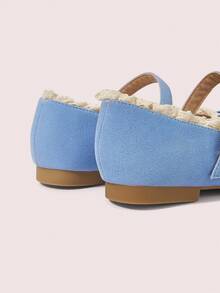 CUCCOO DOLLMOD Women's Casual Versatile Lace Trim Flat Loafers - Blue - View 9