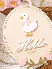 SHEIN 新生儿可爱椭圆形小鸭图案摄影套装 - 彩色 - 查看 3