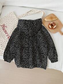 SHEIN CURVE+ 大码复古朋克哥特豹纹卫衣，适合秋冬季、机场、街头、Y2K风格、户外穿着