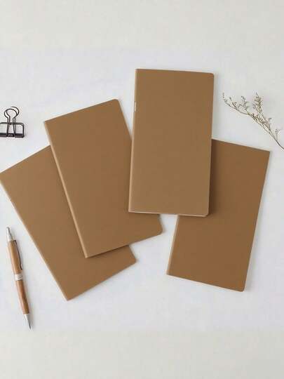 60 páginas Cuaderno de papel kraft, diario de viaje, planificador, recambio de diario con banda elástica, útiles escolares y de oficina para estudiantes, regreso a la escuela, universidad, bloc de notas para escribir, regalo de papelería