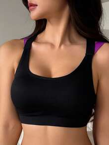 DAZY 撞色宽肩带微聚拢女士文胸