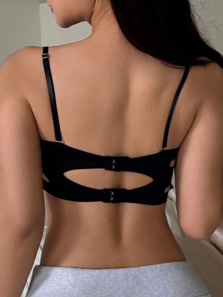 Solid Color Seamless Adjustable Strap Lightly Padded Women Bra Lingerie For Women