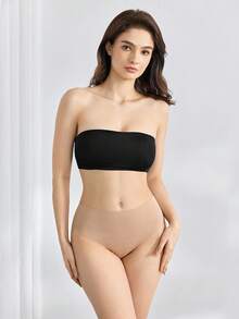 Ocili Leisure Solid Seamless Simple Brief - Apricot - View 3
