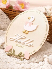 SHEIN 新生儿可爱椭圆形小鸭图案摄影套装 - 彩色 - 查看 2