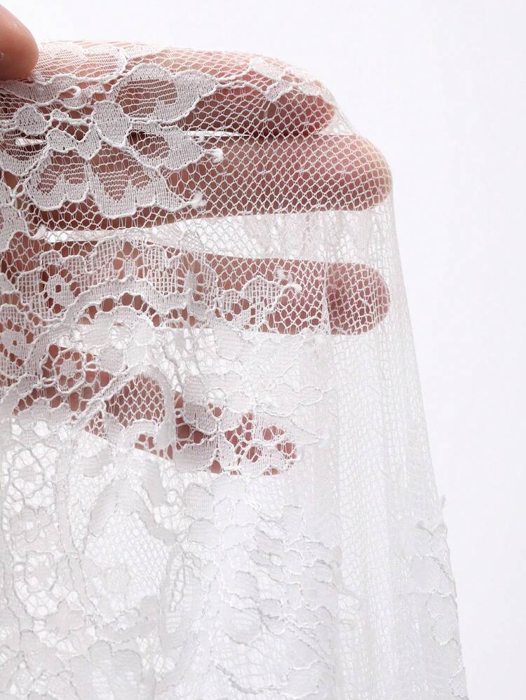 Women's Oblique Shoulder Long Sleeve Fitted Lace Patchwork Top And Straight Leg Pants Casual 2 Pieces Set