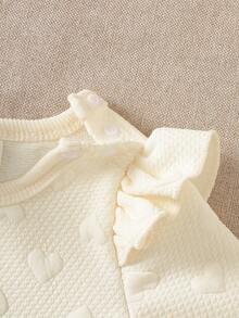 SHEIN 女婴休闲长袖上衣和裤子套装，秋冬 - 杏色 - 查看 6