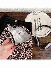 SHEIN 2 Stücke Baby Mädchen Leoparden Muster Strick Lässig Outfit Set - Verschiedenfarbig - Übersicht 6