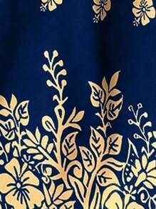 Chiquease Printed Stand Collar Long Sleeve Elegant Casual Long Dress For Women Maxi Women Outfit Fall Cloth For Women