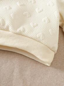 SHEIN 女婴休闲长袖上衣和裤子套装，秋冬 - 杏色 - 查看 3