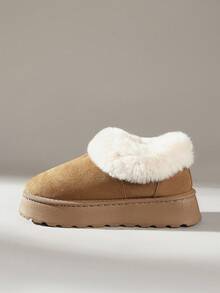 Solecia Women's Winter Thick Sole Warm Comfortable Snow Boots For Christmas - Khaki - View 3