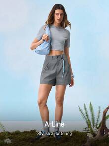 In My Nature Pantaloni scurți de drumeție pentru femei, pentru camping, drumeții, sport și naveta urbană, pantaloni scurți gri pentru femei, pantaloni scurți sport, pantaloni scurți cu buzunare, pantaloni scurți de drumeție pentru femei, pantaloni scurți cu uscare rapidă pentru femei