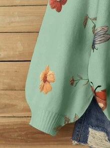 Linhara Áo khoác cardigan họa tiết hoa cổ điển cỡ lớn màu trơn có nơ cho nữ, thích hợp cho Halloween, Năm mới, Ngày lễ tình nhân, Lễ tạ ơn, Giáng sinh, Lễ phục sinh, Tiệc tối, Đêm giao thừa, - Màu xanh Bạc hà - Xem 7