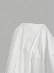 SHEIN MOD Women's Off-Shoulder White Lantern Sleeve Ruffle Collar, Long Sleeve Blouse, Back To School Shirt - White - View 6