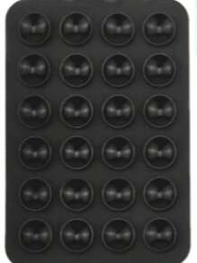 多功能方形硅胶吸盘防水手机支架，24 孔强力粘合硅胶吸盘适用于各种场景，用于固定手机并防止手机掉落，视频振动，手机自拍配件，硅胶手机握把，吸盘手机支架，用于自拍和视频的免提粘合手机握把，手机指握支架