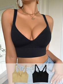 Wedaily 2pcs/Set Women's Basic Tops - Multicolor - View 5