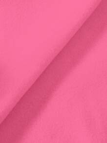 Attitoon Casual Minimalist Fuchsia Hooded Long Sleeve Thermal Lined Loose Fit Thick Sweatshirt For Women In Fall/Winter - Hot Pink - View 5