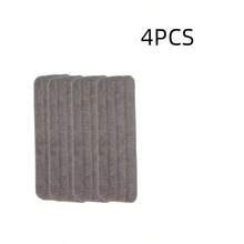 1/2/4/10pcs Microfiber Flat Mop Replacement Pads, Twisted Mop Head Refill Pads With Hook And Loop - Grey - View 8