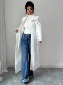 Elenzga 女士休闲针织开衫，百搭优雅，适合秋冬外出、约会、工作、上学、独立日、劳动节、哥伦布日、感恩节、情人节等节日、复古、斯堪的纳维亚、韩式风格 - 杏色 - 查看 5