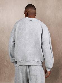 SUMWON Essential Heavyweight Oversized Crewneck Sweatshirt Classic Heathered Texture Loungewear Streetwear Fall Winter Comfort Casual Wear