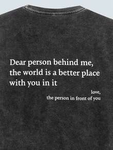 MODCRASH Maglietta oversize con grafica consumata per uomo