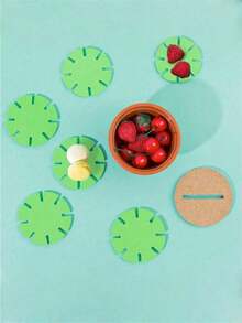 SHEIN 1pc Creative Cactus Shape Coaster, Non-Slip, Heat-Resistant, Tea Mat, Home Decor, Multifunctional Desk Accessory