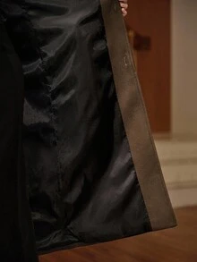 Uhlyne Uhlyne Cappotto oversize vintage dal design minimale e alla moda, adatto per l'autunno - Caffè Marrone - Visualizzare 9