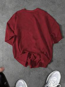 Sport MetroGents Men's Casual Versatile Short Sleeve Sports T-Shirt, Summer - Red - View 2