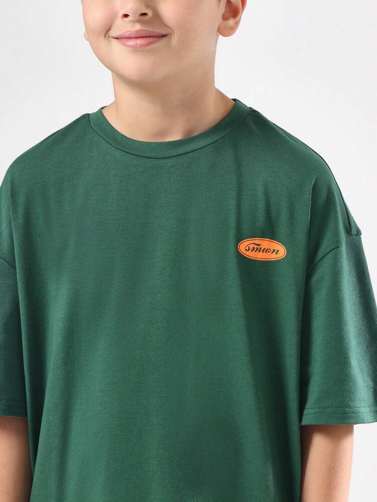 Oversized T-Shirt With Handwritten Script Back Print