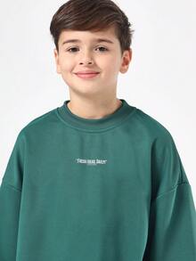 SUMWON Conjunto de sudadera de dos piezas con pantalones a rayas, uso casual de otoño e invierno, conjunto de ropa a juego con estampado de cítricos lindo, ropa cómoda y acogedora - Verde - Ver 6