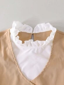 2 pezzi/set Camicia a maniche lunghe, gilet e minigonna stile scolastico dolce rosa per ragazze, adatto per la scuola, uscite casual e occasioni di festa - Multicolore - Visualizzare 7