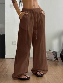 Coolane Women's Summer Country Concert Going Out Beach Outfits Boho Basic Minimalist Washed 100%Cotton White Pants Curved Hem Pants Cotton Pants,Fall