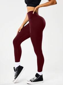 Easithlete Nahtlose, hochelastische Yoga-Übungs-Criss-Cross-Taille Sporthose