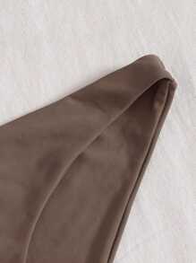 Swim Basics 夏季海灘V字有鋼圈胸墊泳衣套裝，游泳衣 - 摩卡棕 - 查看 6