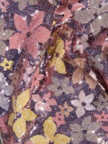 Opulessa Vacation Floral Sequin Decor Hem Bodycon Skirt For Women,Fall,Fairycore,Business Casual,Elegant Sexy Party Date Night,Wedding Guest Skirt Women - Pink - View 7