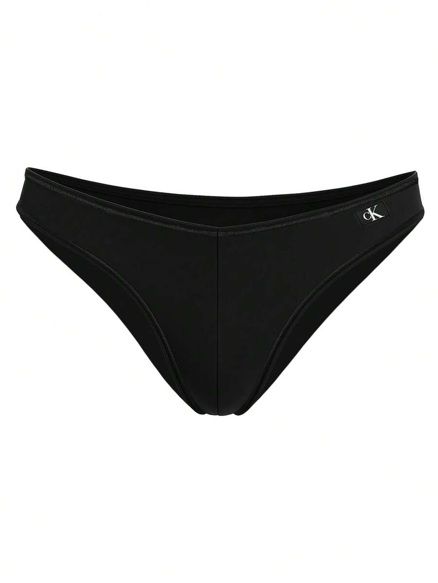 Calvin Klein Monogram Women's Brazilian Bikini Bottoms Black - 黑色 - 查看 1