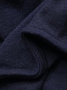 DAZY Solid Color Cinched Waist Jumpsuit For Women, Loungewear, Fall Pajama - Navy Blue - View 7