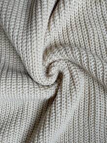 Elenzga 女士休闲通勤纯色毛衣和前扣开衩针织裙套装