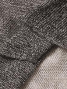 DAZY Autumn/Winter New Loose Oversized 2 In 1 Sweater, Round Neck Pullover Mohair Casual Style School - Grey - View 8