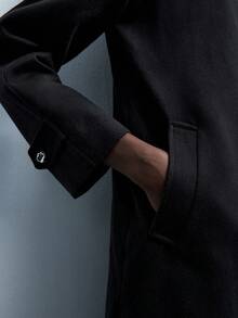 Maija Palton simplu, casual, cu un singur nasture, pentru femei, toamnă/iarnă