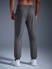 DRIFTMERE Men's Sports Ice Pants Summer Thin Straight Leg-Binding Casual Pants, Jogging, Gym, Track Pants Spring To Summer - Grey - View 2