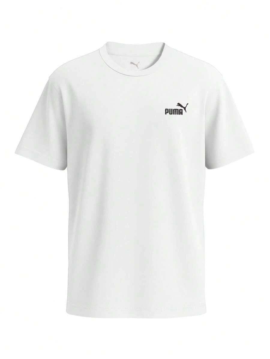 Puma Ess Small No 1 Logo Relaxed Youth T-Shirt White - White - View 1