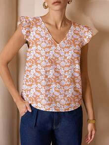 Glamance Whitebread Camisa casual sin mangas con estampado de estilo campestre para mujer, adecuada para verano y otoño (Ropa de marca de artista) - Multicolor - Ver 4